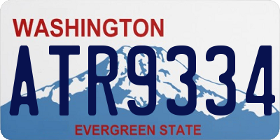 WA license plate ATR9334