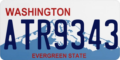 WA license plate ATR9343