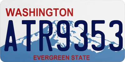 WA license plate ATR9353