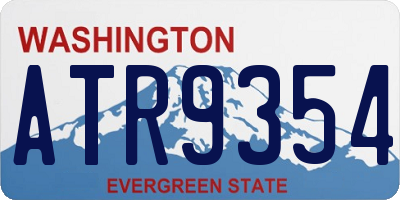 WA license plate ATR9354