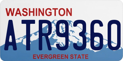 WA license plate ATR9360