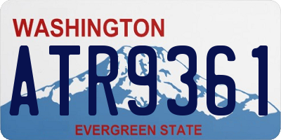 WA license plate ATR9361