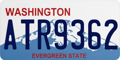WA license plate ATR9362