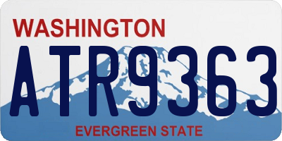WA license plate ATR9363