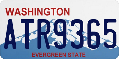 WA license plate ATR9365