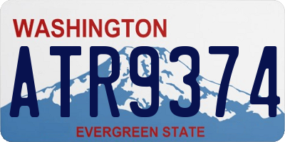 WA license plate ATR9374