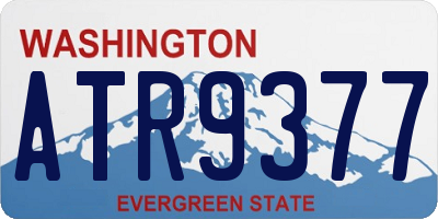 WA license plate ATR9377