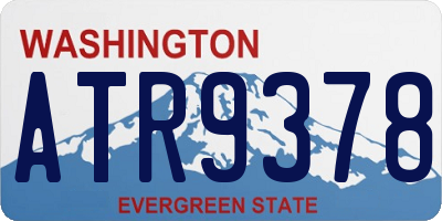WA license plate ATR9378