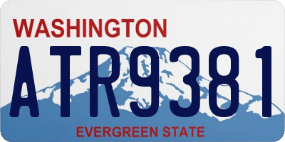 WA license plate ATR9381