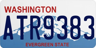 WA license plate ATR9383