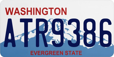 WA license plate ATR9386