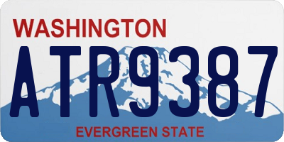 WA license plate ATR9387