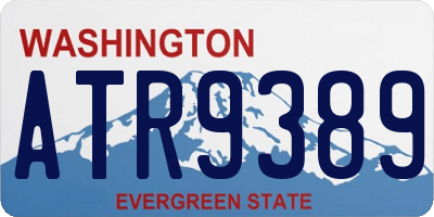 WA license plate ATR9389