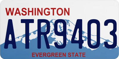 WA license plate ATR9403