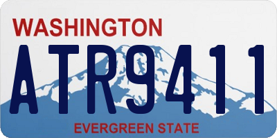 WA license plate ATR9411