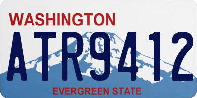 WA license plate ATR9412