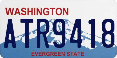 WA license plate ATR9418