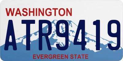 WA license plate ATR9419
