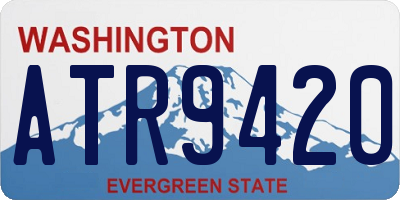 WA license plate ATR9420