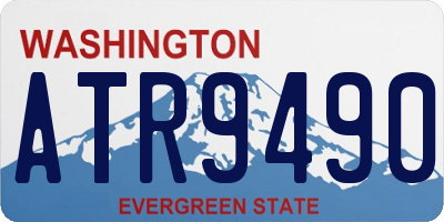 WA license plate ATR9490
