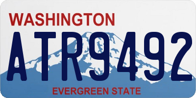 WA license plate ATR9492