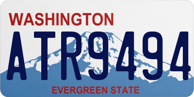 WA license plate ATR9494