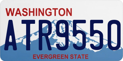 WA license plate ATR9550