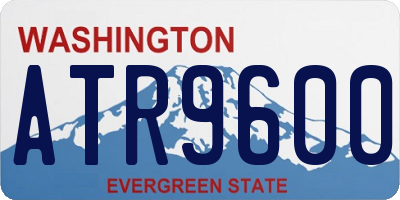 WA license plate ATR9600