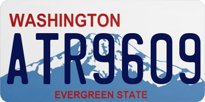 WA license plate ATR9609