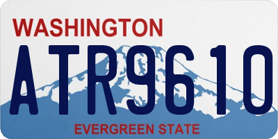 WA license plate ATR9610