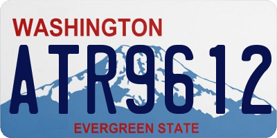 WA license plate ATR9612
