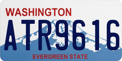 WA license plate ATR9616
