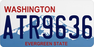 WA license plate ATR9636
