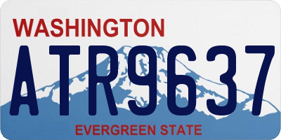 WA license plate ATR9637