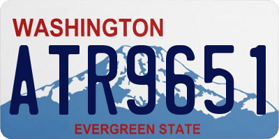WA license plate ATR9651