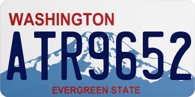 WA license plate ATR9652
