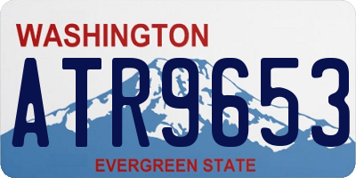 WA license plate ATR9653