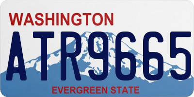 WA license plate ATR9665