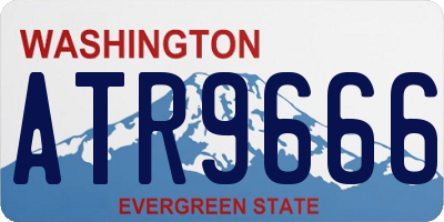 WA license plate ATR9666