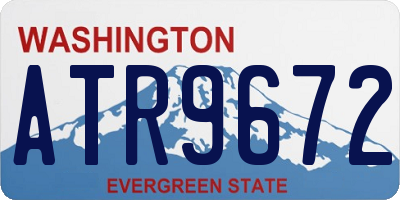 WA license plate ATR9672