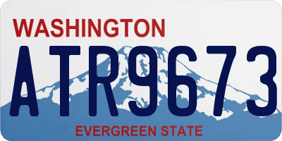 WA license plate ATR9673