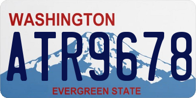 WA license plate ATR9678