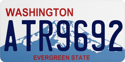 WA license plate ATR9692
