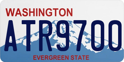 WA license plate ATR9700
