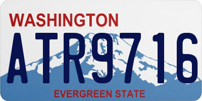 WA license plate ATR9716