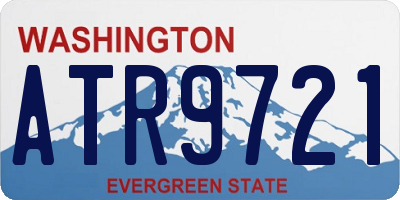WA license plate ATR9721