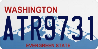 WA license plate ATR9731