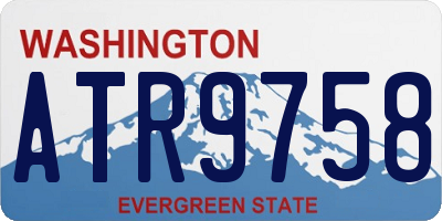 WA license plate ATR9758