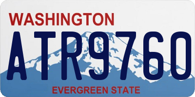 WA license plate ATR9760