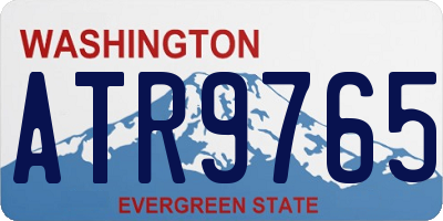 WA license plate ATR9765
